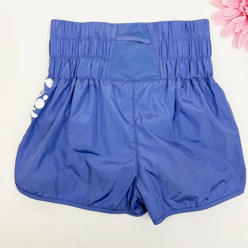Free People Movement The Way Home Logo Shorts Athletic Hague Blue
